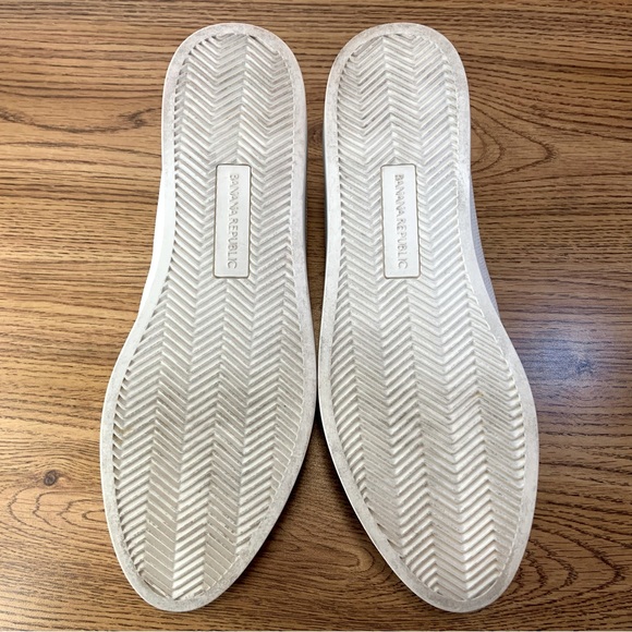 Banana Republic Ivory Knit Slip On Sneakers Size 8.5M Comfort Classic - Picture 8 of 13